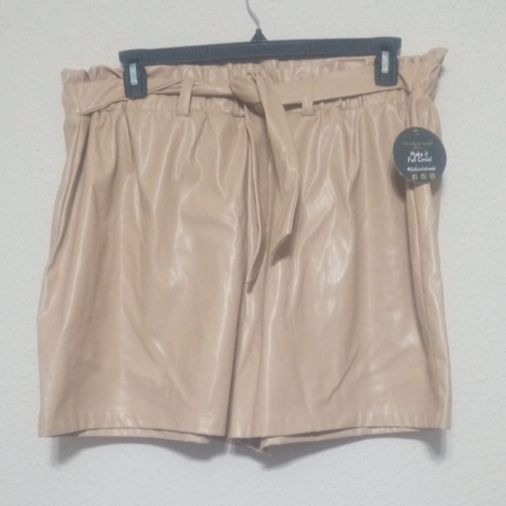 High Waist Tan Women's Shorts